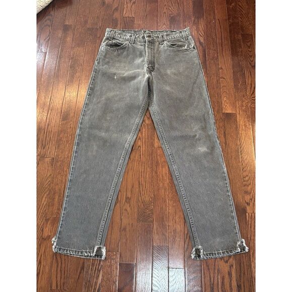 Vtg Levis 550 Mens Jeans 33x30* Relaxed Black Made In USA 90s Orange Tab - Picture 1 of 8